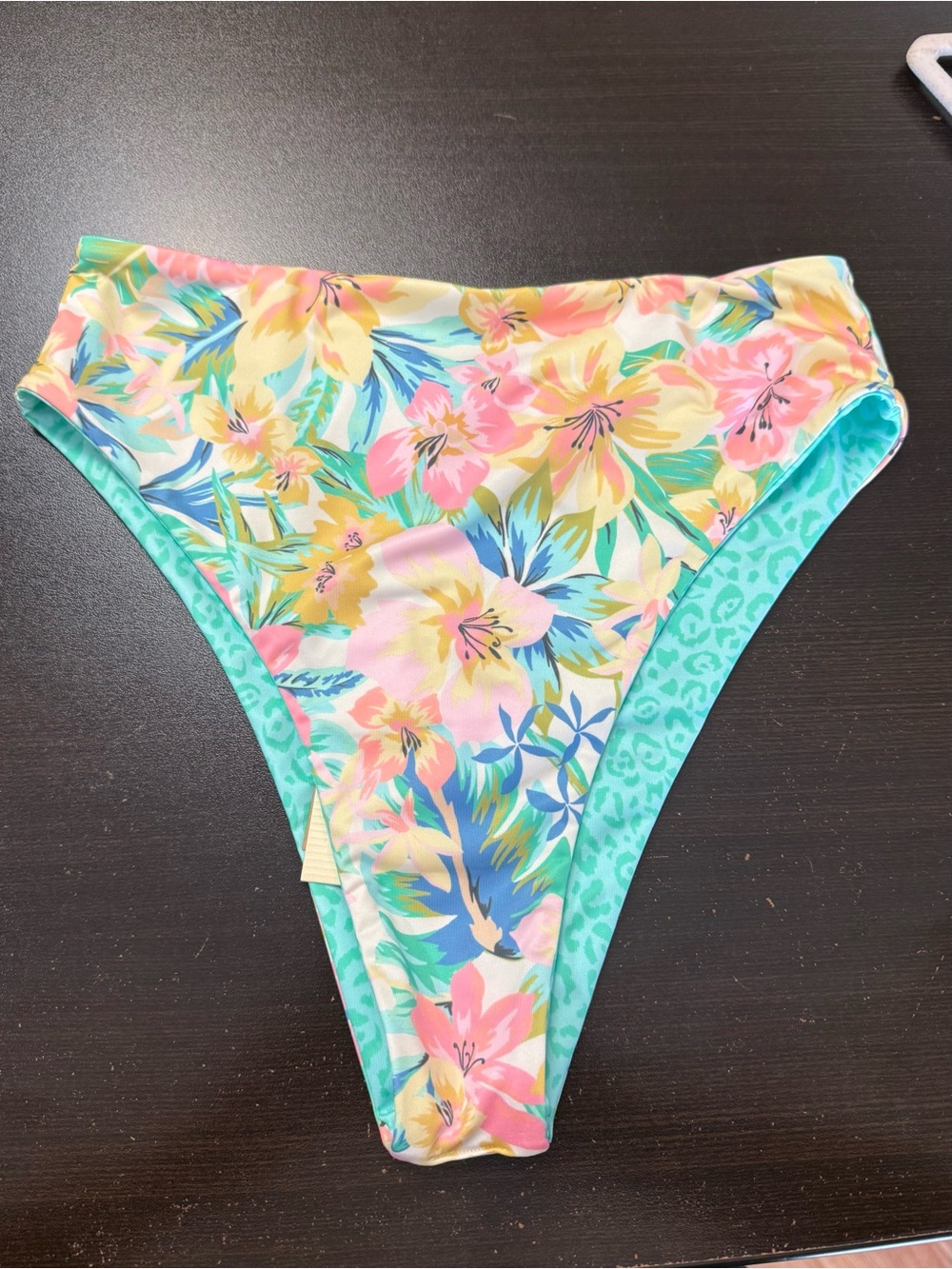 NWT Reversible High-Waist Floral Bikini Bottoms